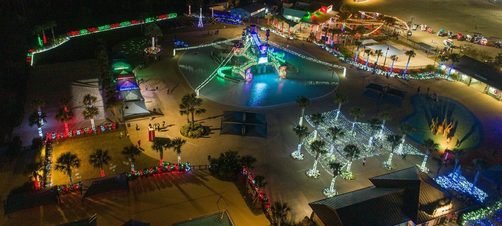 Nocatee A Glow 2024 Light Show at Spray Waterpark