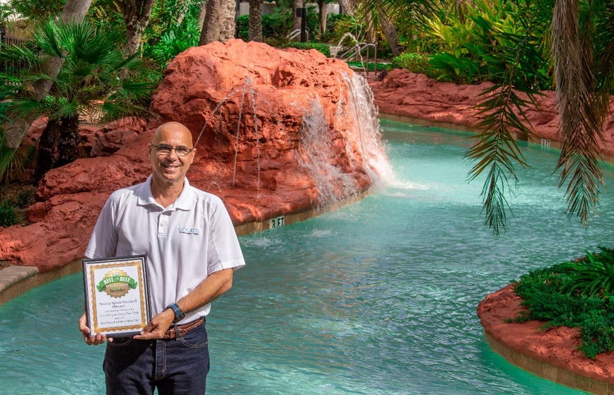 David Ray, Nocatee Community Manager, in Splash Waterpark